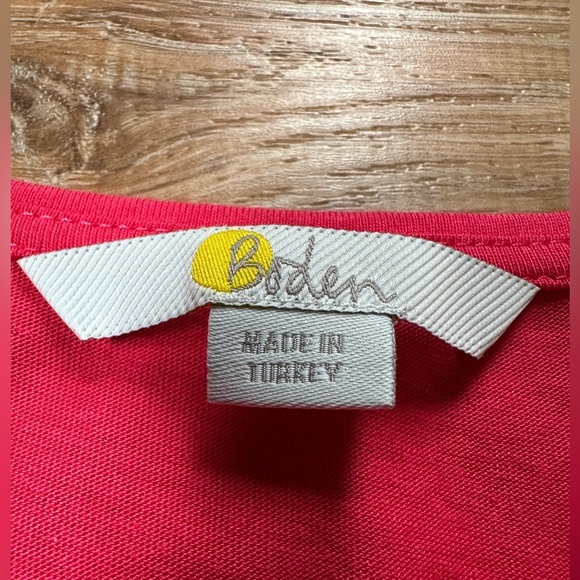 Boden High Neck Crew Tank Top Size 10 Pink Cotton Blend - Picture 5 of 9